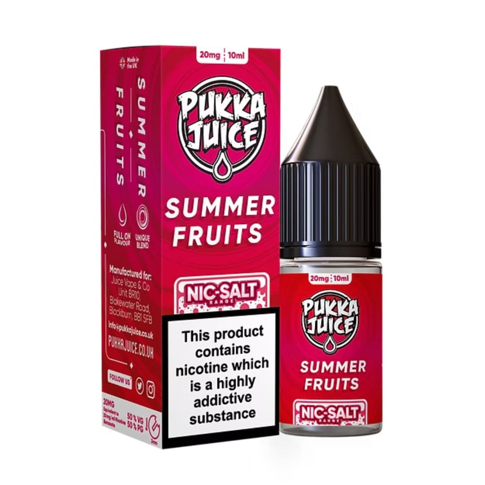 Pukka Juice Nic Salts e liquids 10ml
