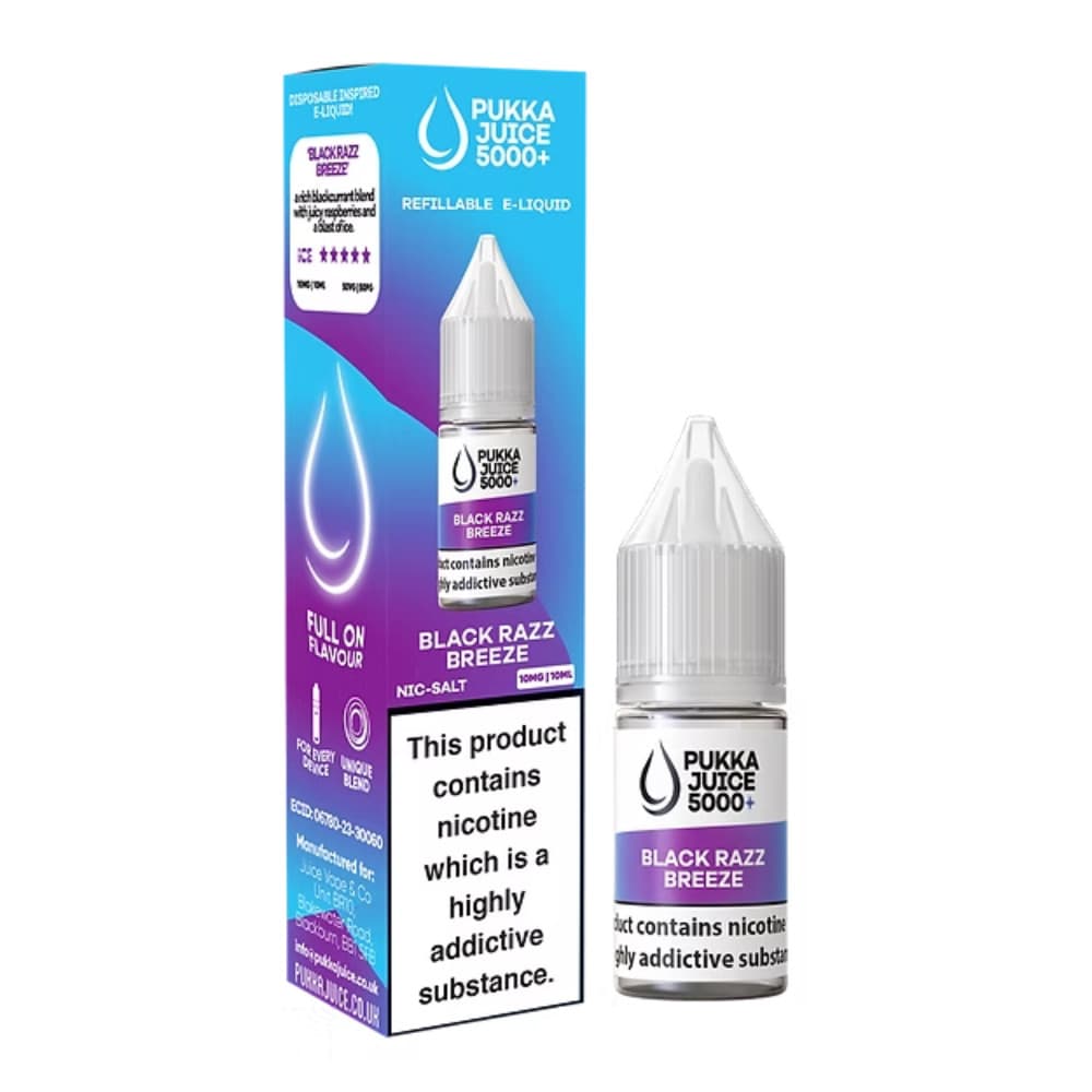 Pukka Juice 5000+ Nic Salts e liquids 10ml