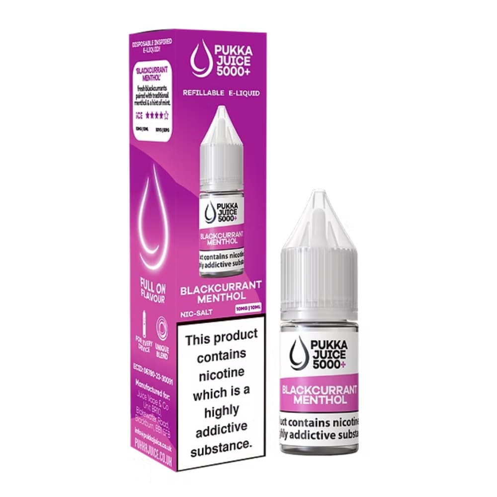 Pukka Juice 5000+ Nic Salts e liquids 10ml
