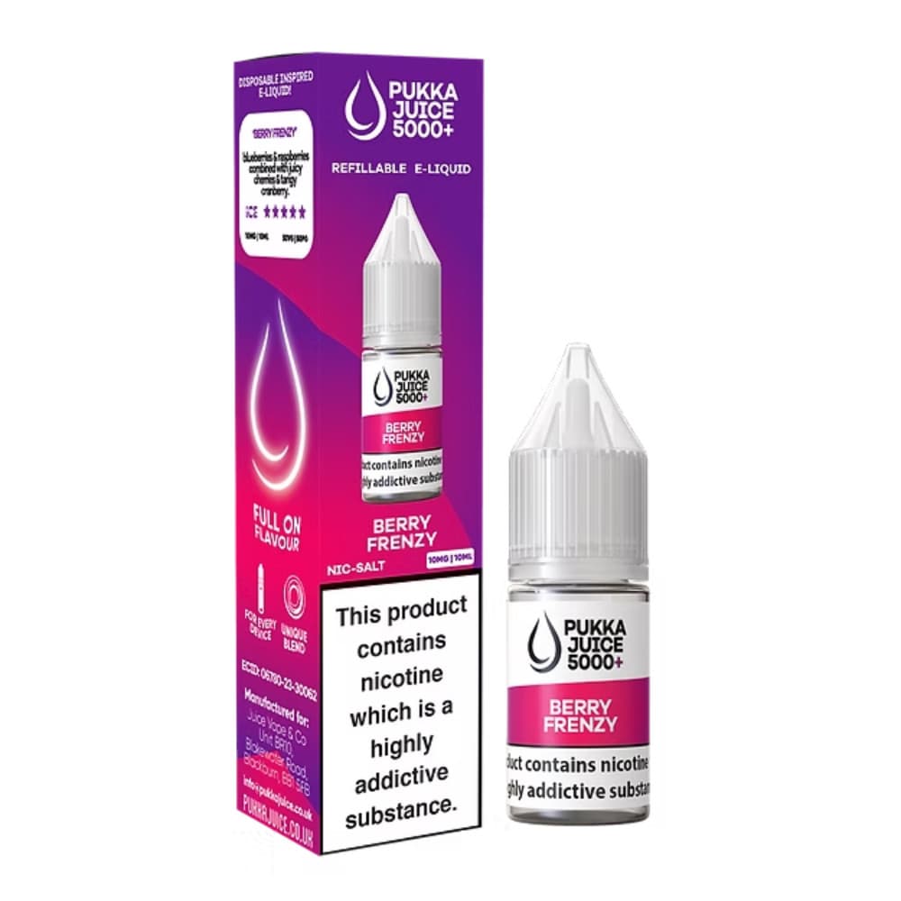 Pukka Juice 5000+ Nic Salts e liquids 10ml