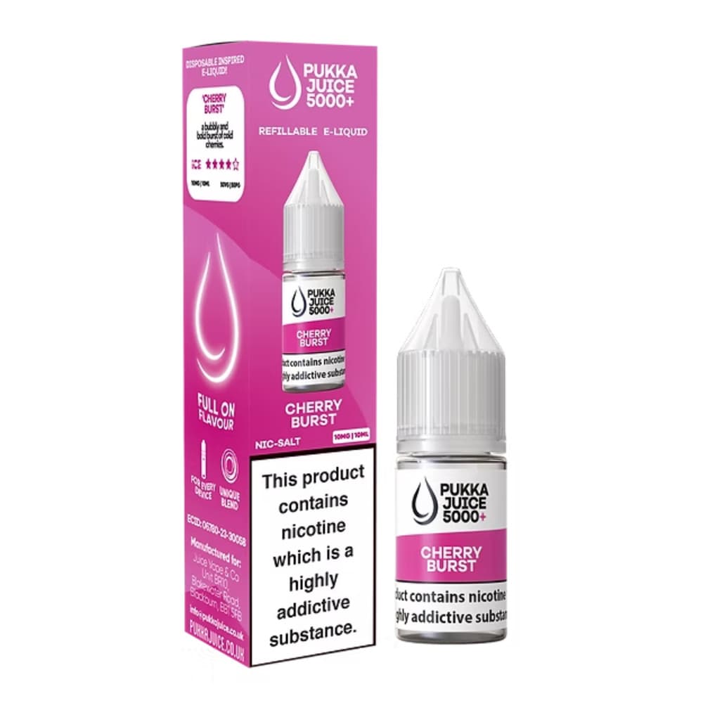 Pukka Juice 5000+ Nic Salts e liquids 10ml