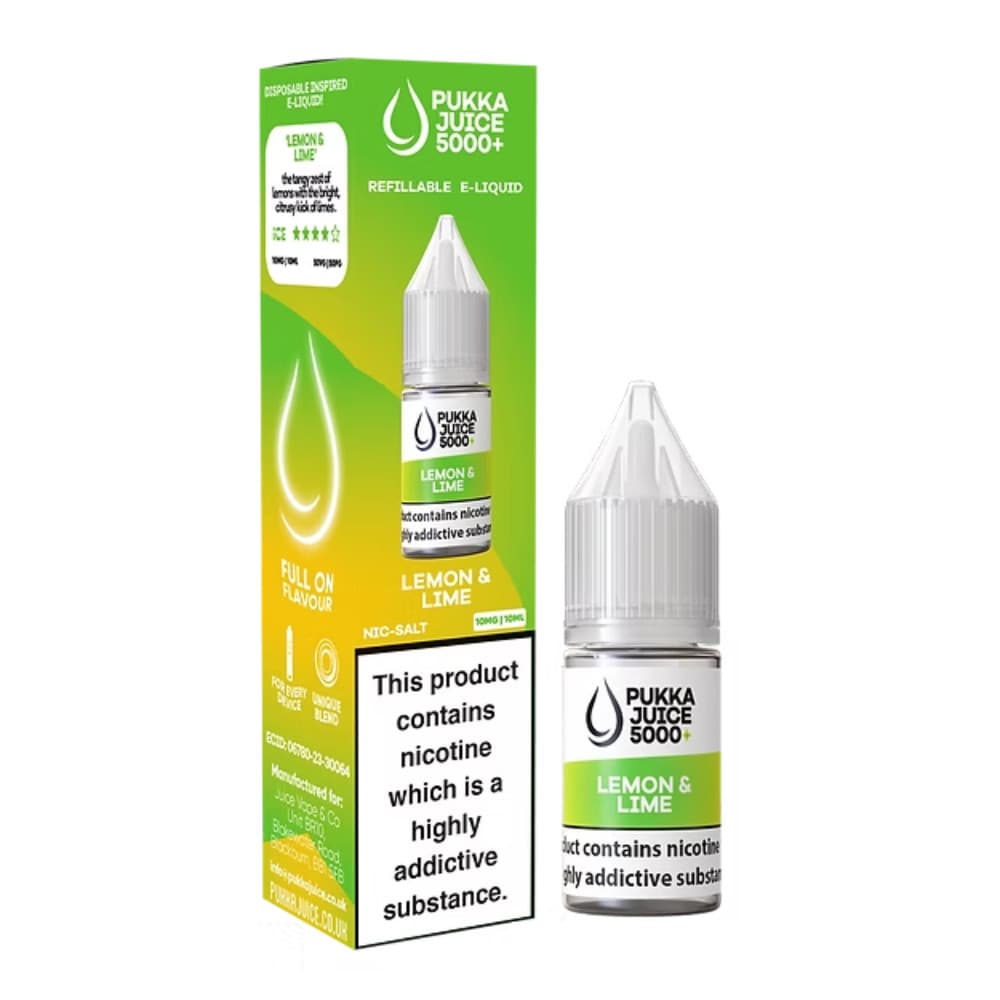 Pukka Juice 5000+ Nic Salts e liquids 10ml