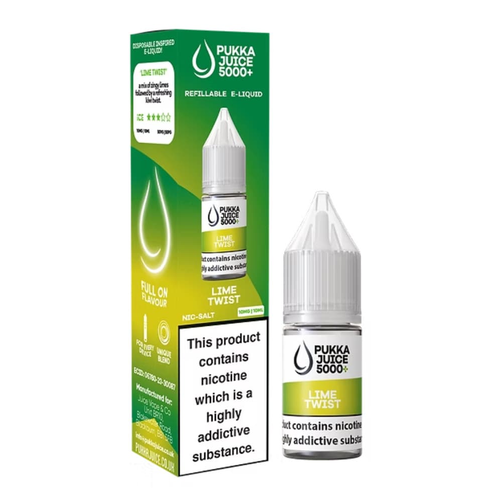 Pukka Juice 5000+ Nic Salts e liquids 10ml