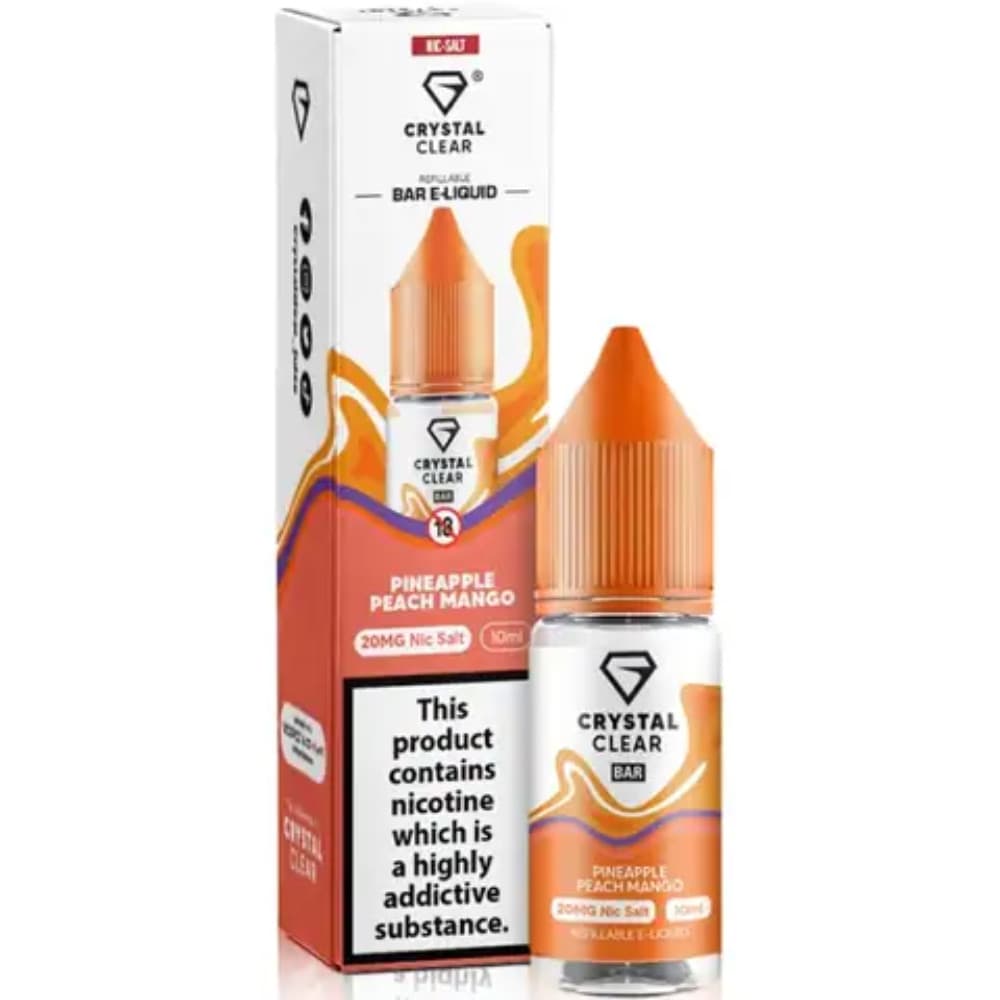 Crystal Clear Nic Salts e liquids 10ml