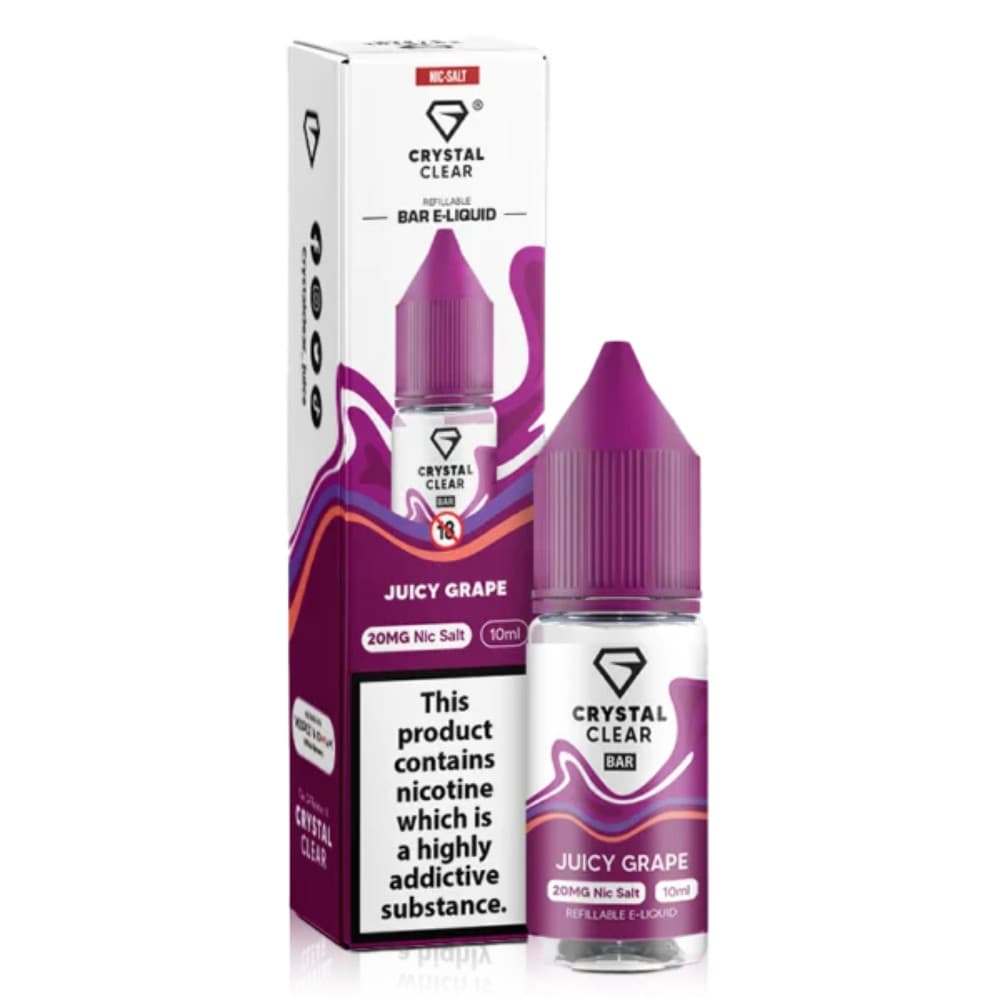 Crystal Clear Nic Salts e liquids 10ml