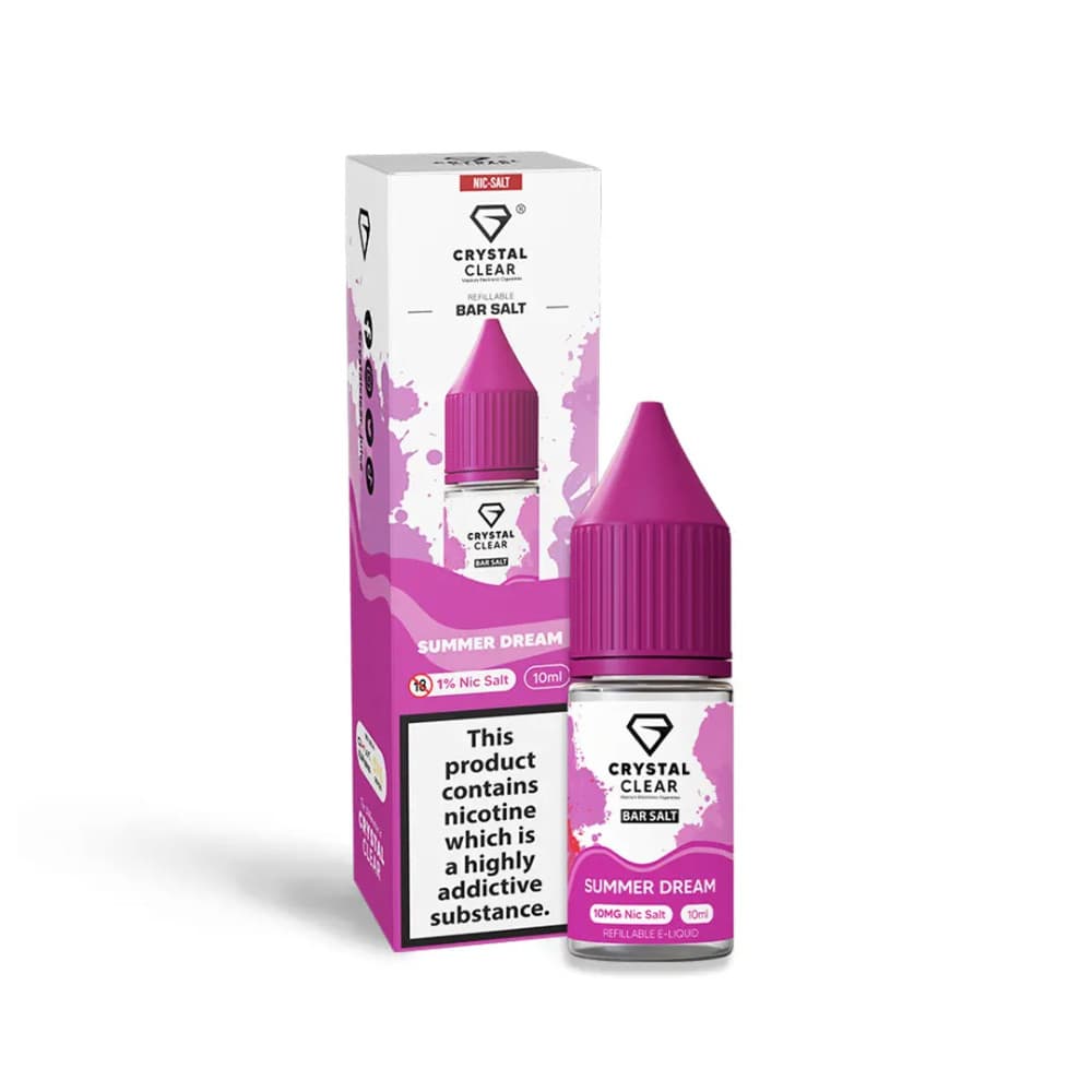 Crystal Clear Nic Salts e liquids 10ml
