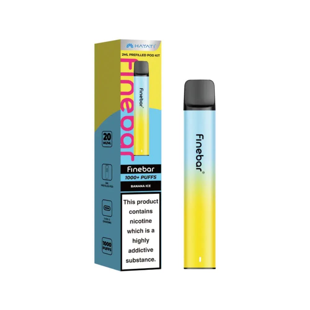 Banana Ice Hayati Finebar 1000 Prefilled Vape Kit